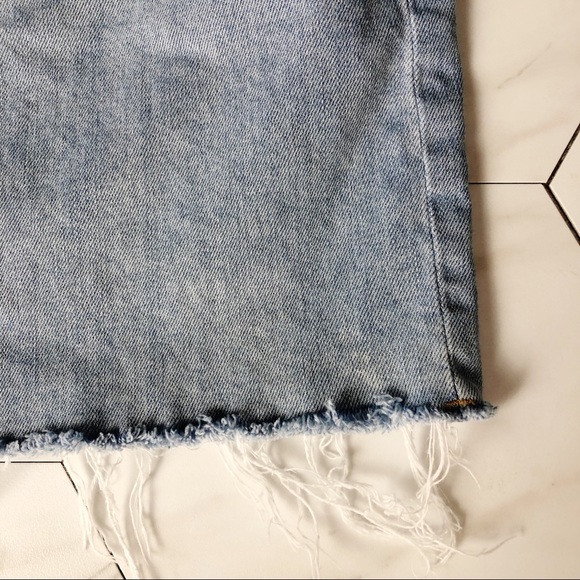 PacSun Button Up Light Wash Jean Mini Skirt - Picture 2 of 9